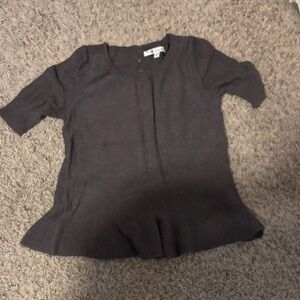 Shrinking Violet Charcoal Knit Top